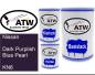 Preview: Nissan, Dark Purplish Blue Pearl, KN6: 500ml Lackdose + 500ml Klarlack + 250ml Härter - Set, von ATW Autoteile West.